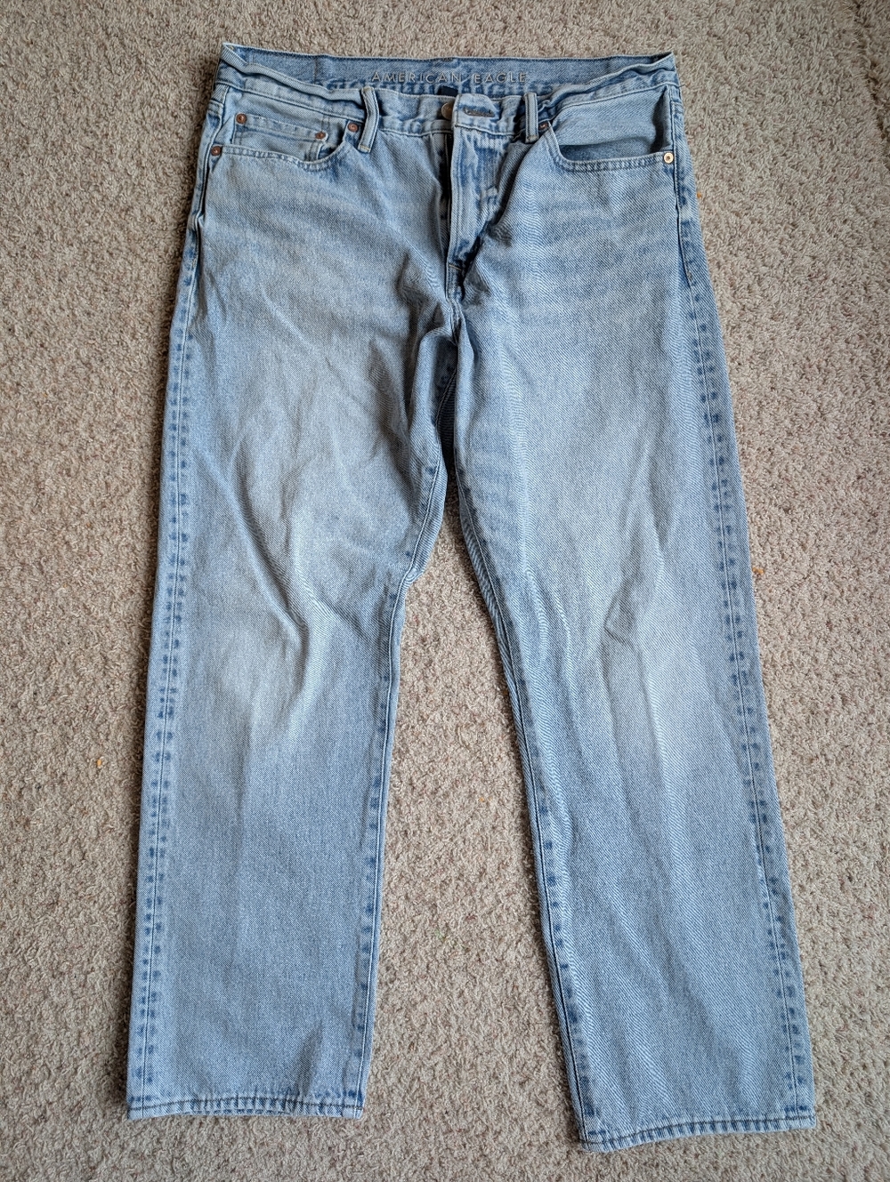 American Eagle Men's Jeans Relaxed Straight 36x32 100% Cotton - Small Flaw